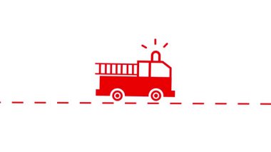 Kamyon kargo gemisi ikonu. vektör illüstrasyonu