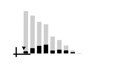Beyaz arkaplanda izole edilmiş siyah çizelge simgesi. grafik vektör sembolü illüstrasyonu