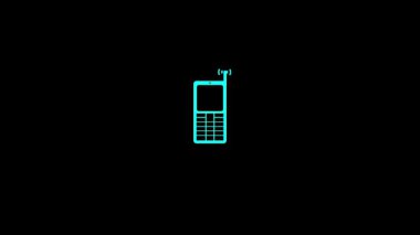 Bir numaralı mektubun yeşil neon ışığı işareti.
