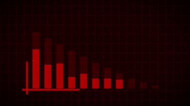 Koyu arkaplan üzerindeki iş grafiğinin vektör çizimi