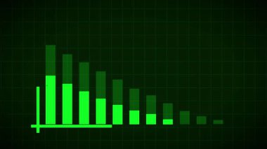yeşil neon çubuk çizelgesi