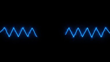 Soyut neon dalgası. mavi parlayan ışık.