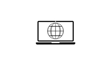 dizüstü bilgisayar simgesi vektör çizimi tasarımı