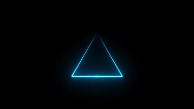 Fütürist mavi bir arkaplanı olan parlak bir mektup. 3 boyutlu resimleme