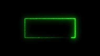 Parlak neon çerçeve. vektör illüstrasyonu.