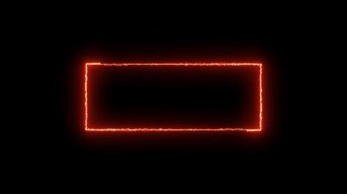 Siyah arka planda parlak siyah dikdörtgenleri olan kırmızı ışık çerçevesi. vektör illüstrasyonu.