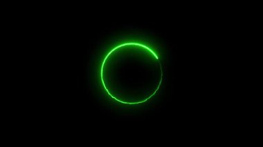 Siyah arkaplanda neon harf 0