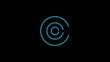 Siyah arkaplanda neon simgesi, ampul