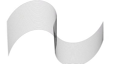 Beyaz arka planda siyah dalga. soyut dalga arkaplanı.