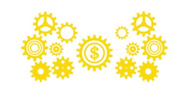 Vites ve dişli ikonu. düz dizayn.