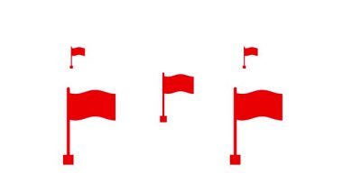 Bayrak simgesi seti, vektör illüstrasyonu