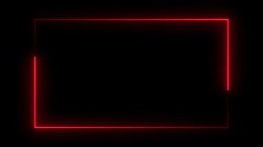 Siyah neon çizgileri olan soyut kırmızı ışık arkaplanı. vektör.