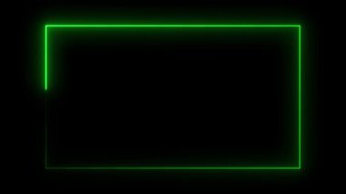 metin için boş oda ile neon açık yeşil parlayan arkaplan