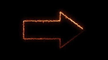 Karanlıktaki kırmızı neon sembolü..