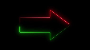 yeşil neon sembolü ok