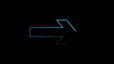 Hologram kablo şeklinde ok işareti. Güzel 3D görüntüleme