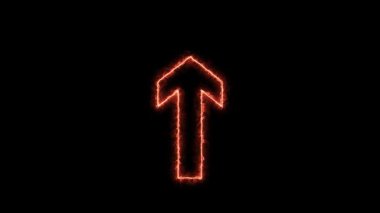 Kırmızı arkaplanda ok yukarı işareti