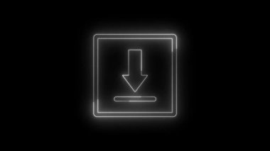 beyaz parlayan neon ışık simgesi