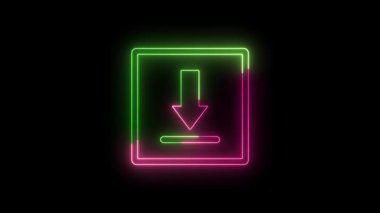 neon ışığı ok işareti