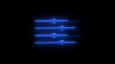 Neon çizgilerinin neon ışığının 3 boyutlu yansıması