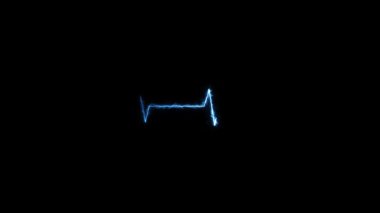 Kalp atışı hattı beyaz arkaplanda izole edildi