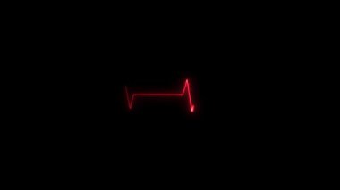 Siyah üzerine kırmızı parlayan kalp