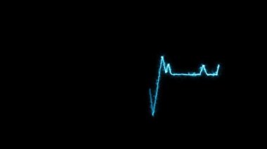 Siyah bir arkaplanda kalp atışı.