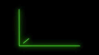 Siyah arkaplanda neon yeşil ok işareti.