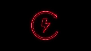 c 'nin kırmızı neon sembolü