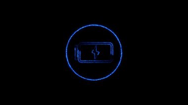 Yüksek çözünürlüklü siyah bir arkaplan üzerinde aydınlatılmış neon işaretinin 3 boyutlu görüntülenmesi