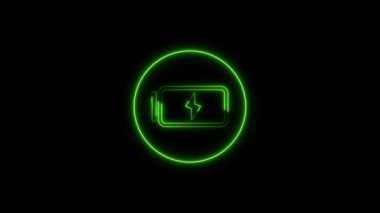 parlayan neon yeşil düğme