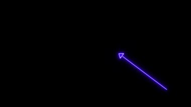 Koyu mavi üzerinde neon parlayan ok