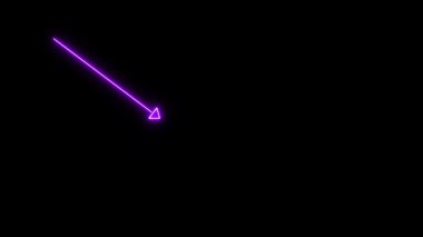 Siyah arkaplanda neon işareti.