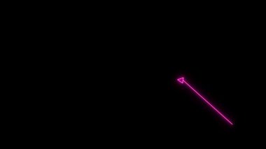 Koyu arkaplanda pembe ok işareti ve metin için boşluk.