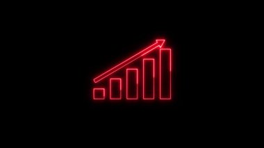 Neon simgesi. kırmızı parlayan grafik simgesi.