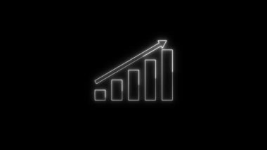 Siyah arkaplanda ok simgesi olan bar tablosu