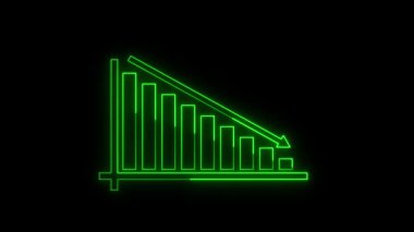 Parlayan neon hattı İtalya bayrağı simgesi siyah arkaplanda izole edildi. Renkli taslak konsepti. Vektör