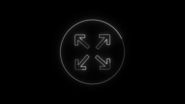 parlayan neon ok işareti