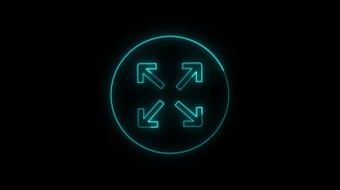 Yeşil ışıklı ışıklı neon ok.