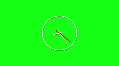 Saat simgesi yeşil eğimli arkaplanda. 3d illüstrasyon.