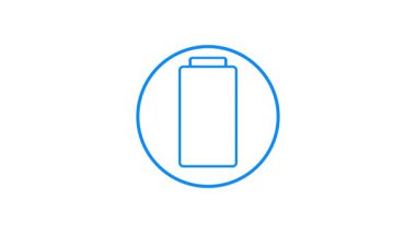 beyaz arkaplanda pil simgesi