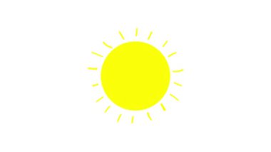 vektör düz güneş sembolü