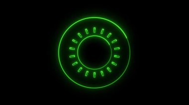 Parlayan neon dairesi neonu