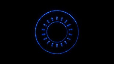 Çemberli mavi neon daire