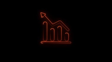 düz stil çubuk grafik simgesi