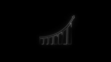 düz stil çubuk grafik simgesi