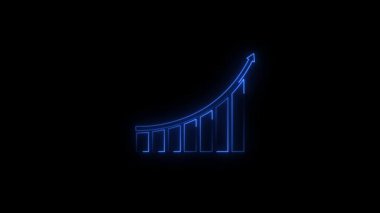 düz stil çubuk grafik simgesi