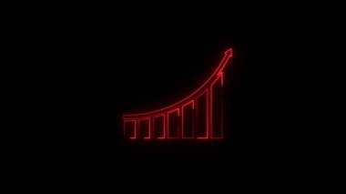 düz stil çubuk grafik simgesi