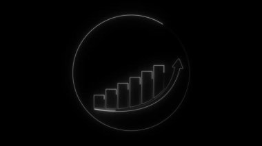 Arkaplanda grafiği olan 3d grafik.