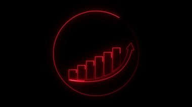 Neon ok. vektör görüntü. 3d illüstrasyon.